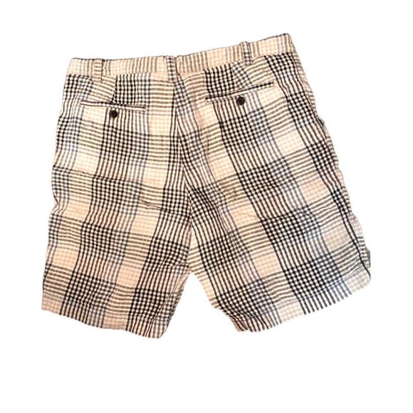 Tommy Bahama linen silk blend plaid flat front shorts - Picture 5 of 8